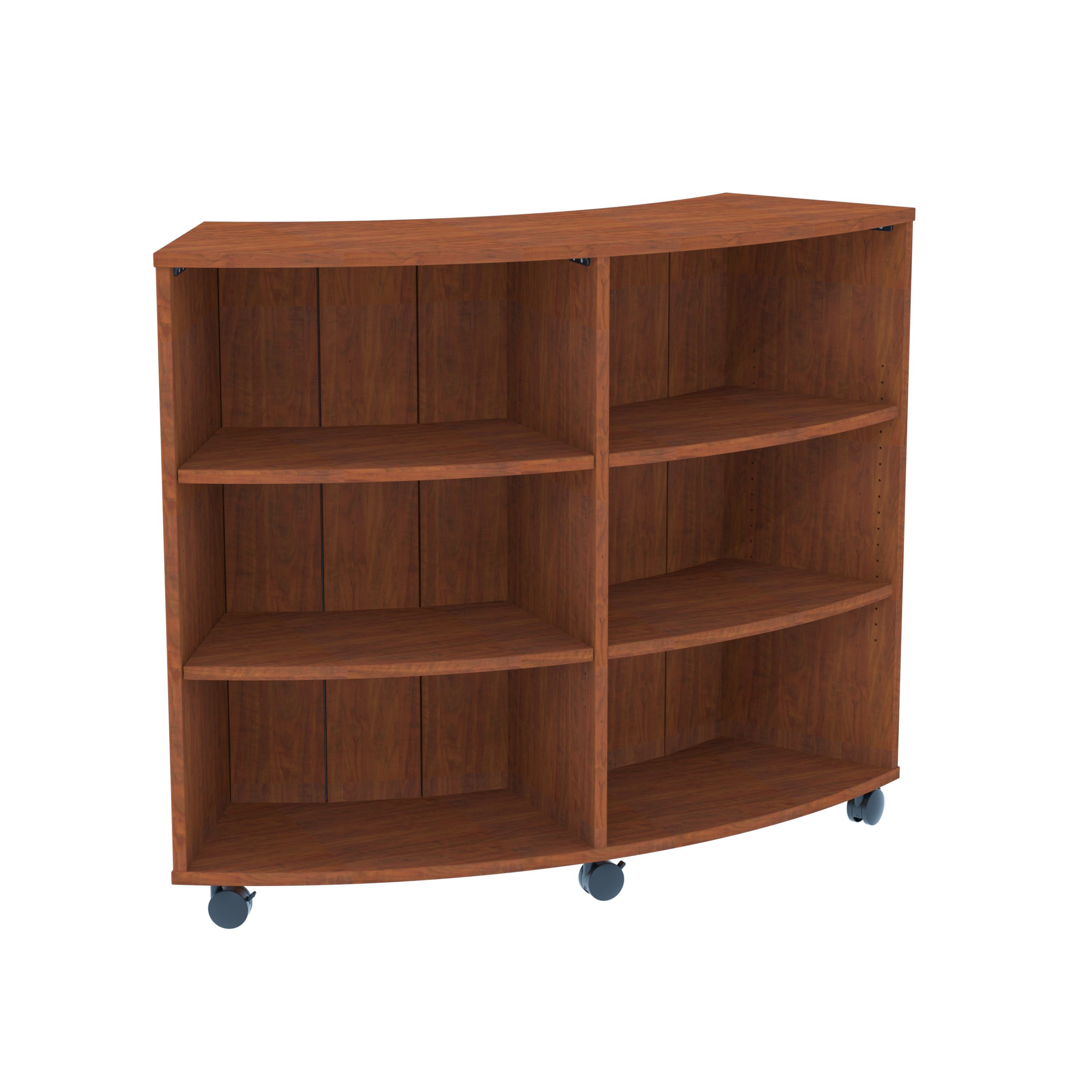Curved Single-Sided Mobile Bookcases - Marco